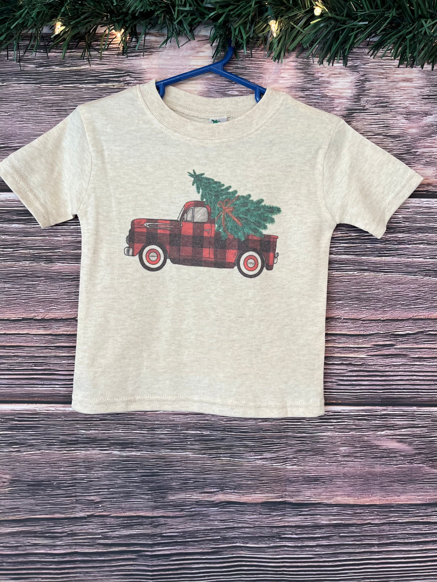 Oatmeal Christmas Truck Tee