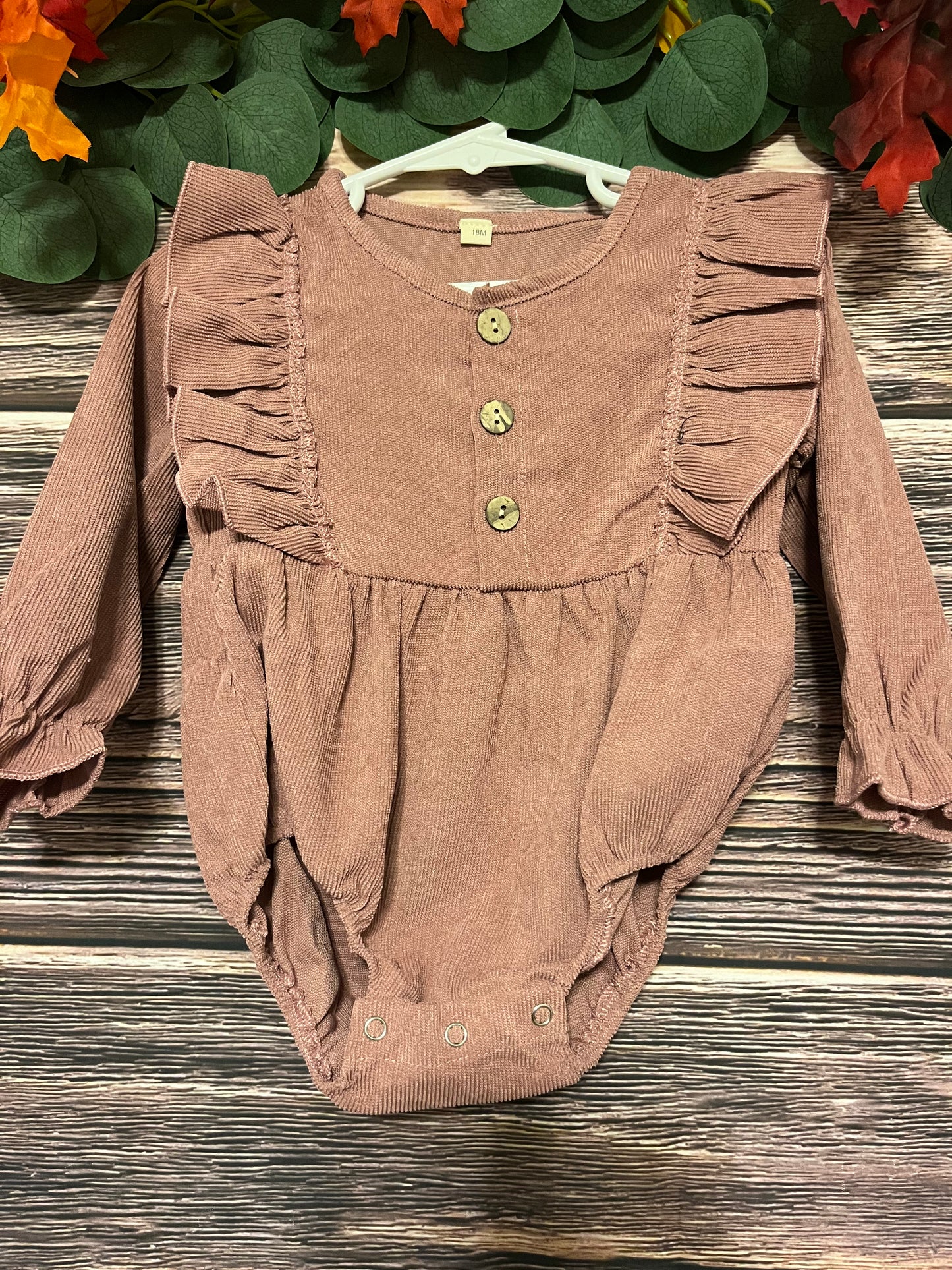 Corduroy Purple Romper