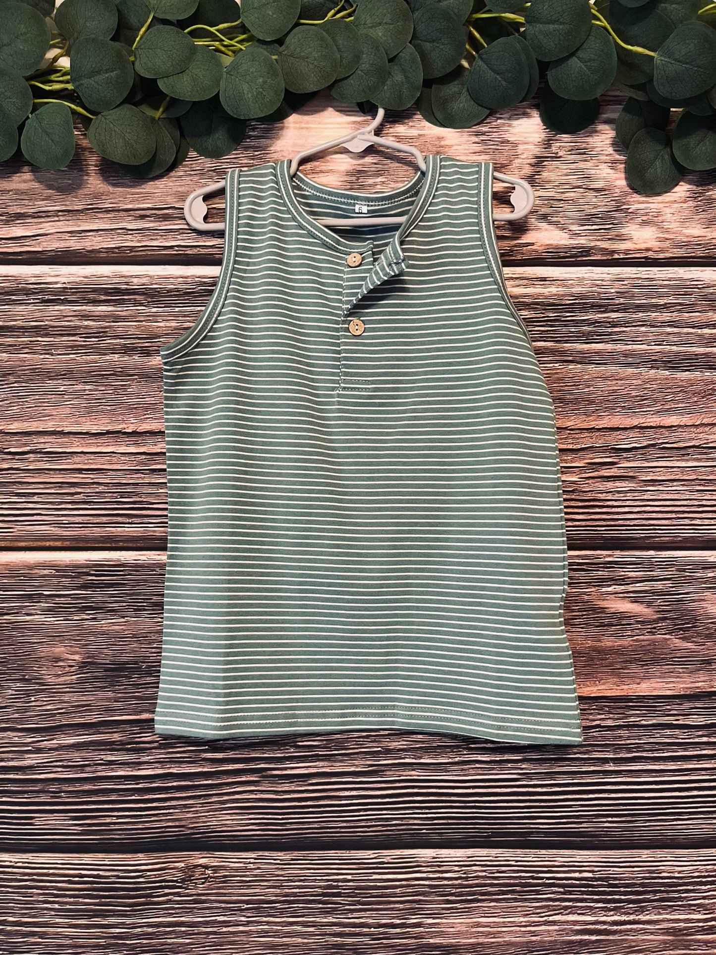 Green Stiped Tank Top