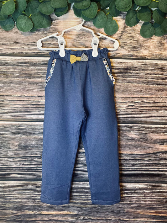 Girls Quilted Soft Denim Pants