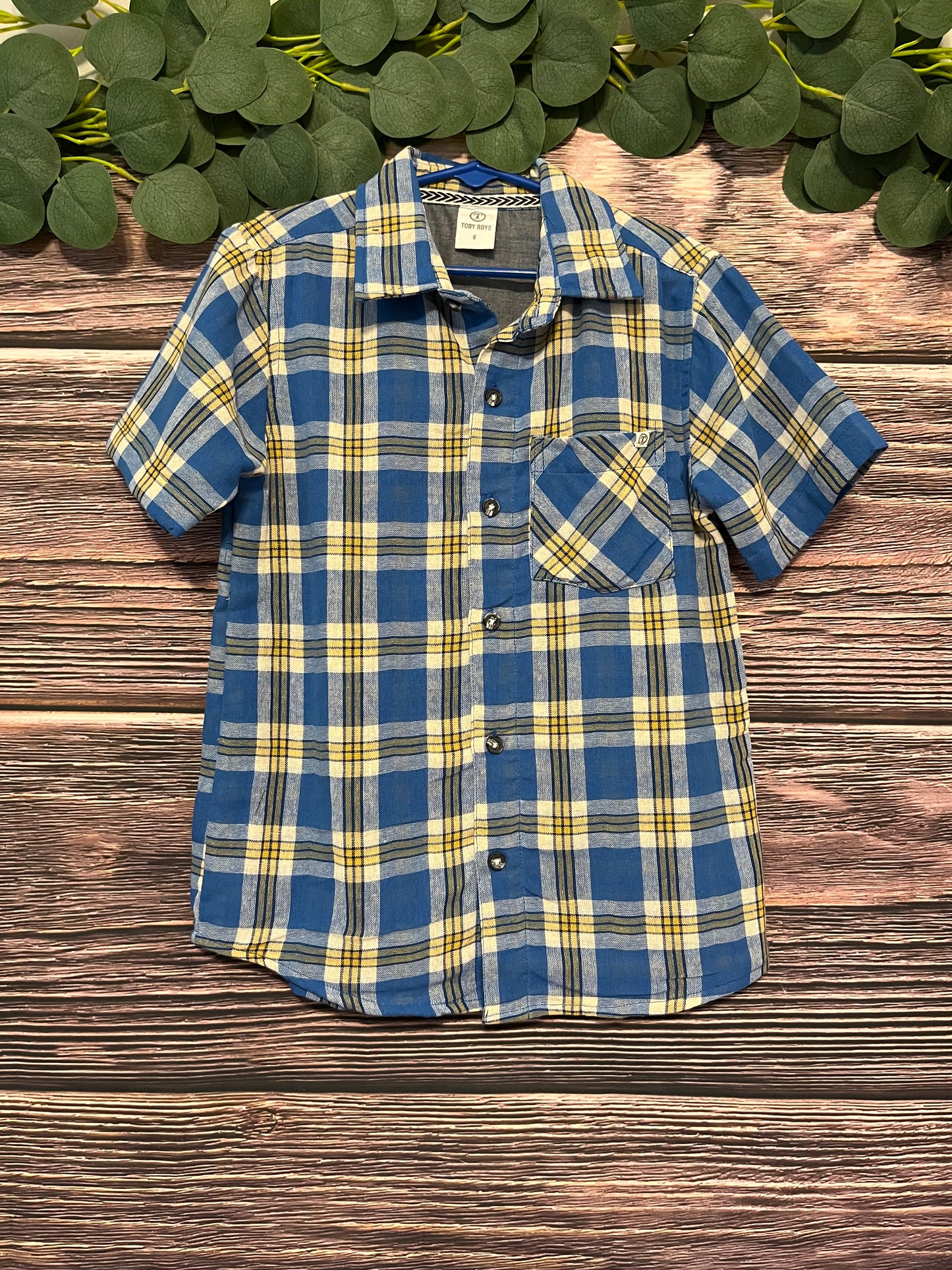 Blue Plaid Dress Shirt