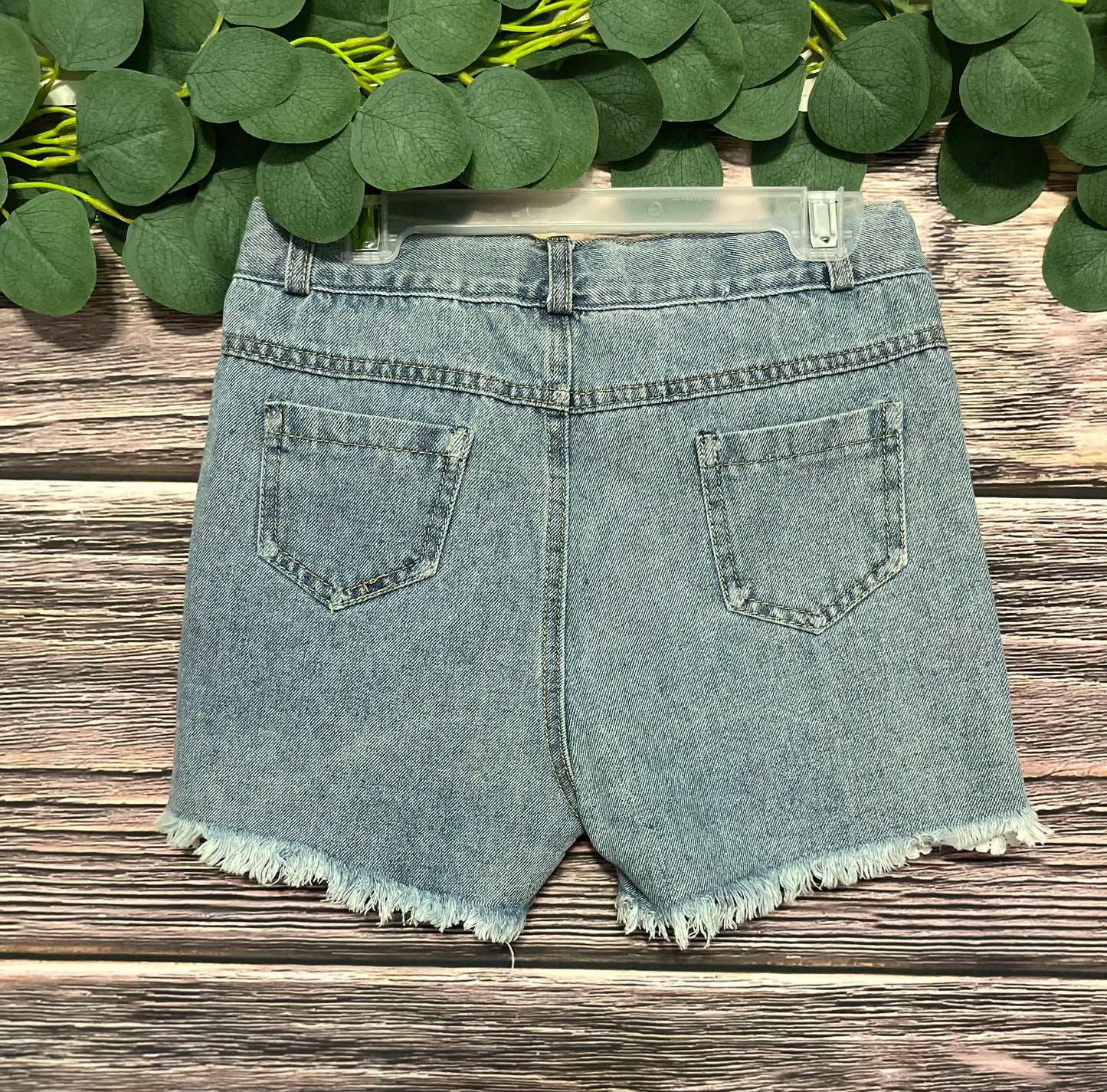 Girls Lace Denim Shorts