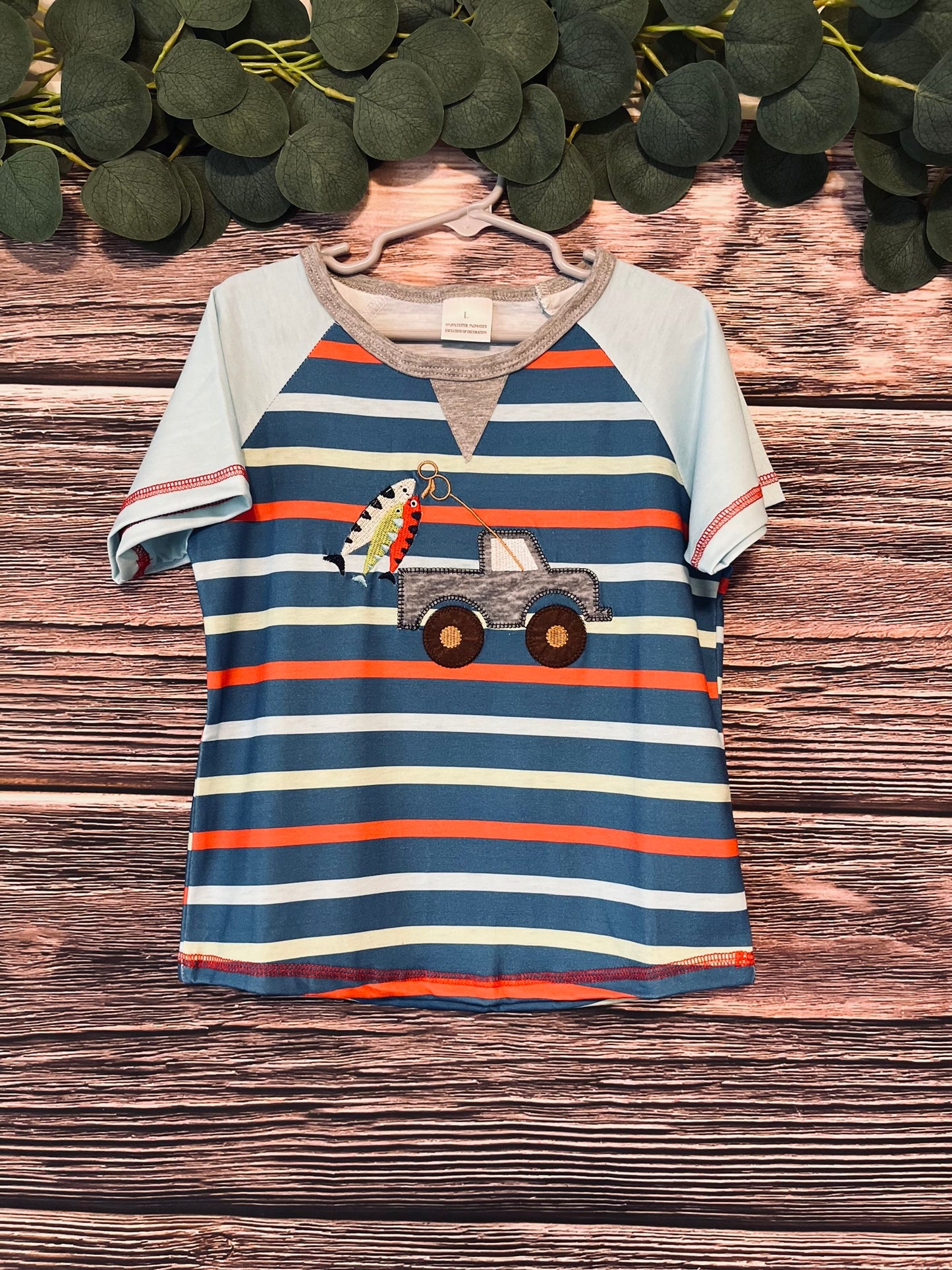 Toddler Truck Striped Shirt