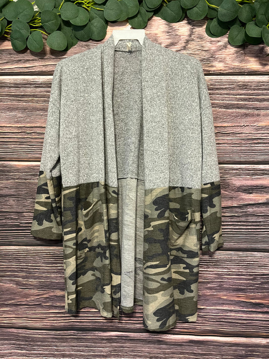 Camo Sweater Cardigan