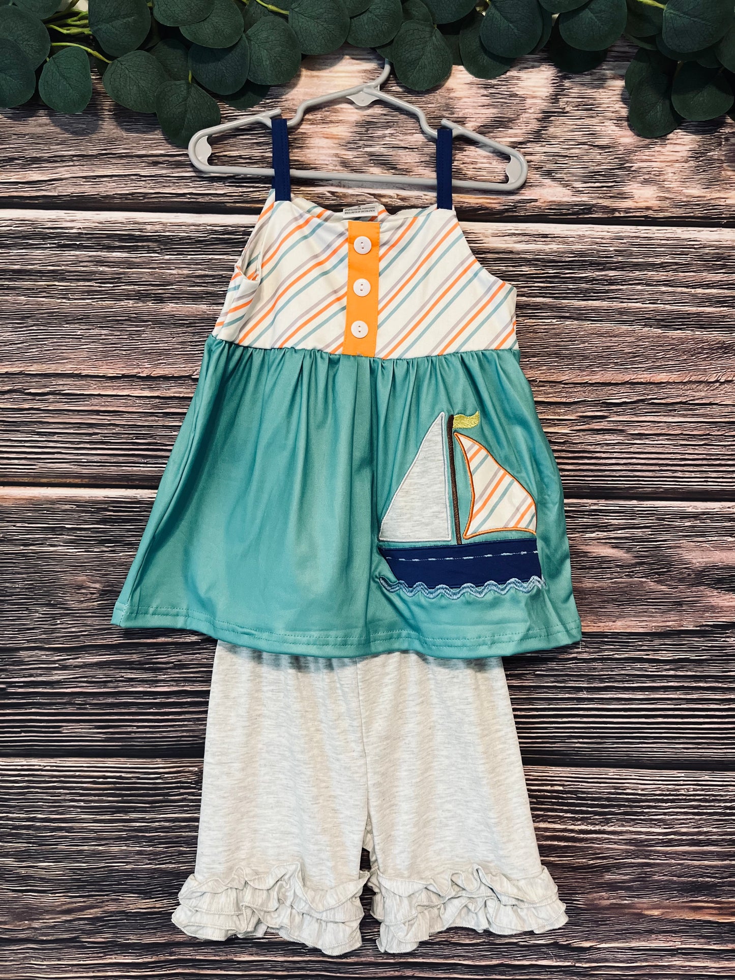 Sailboat Ruffle Short Set