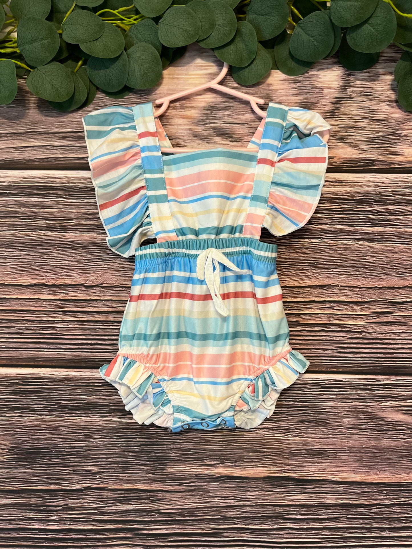 Multicolored Striped Infant Romper