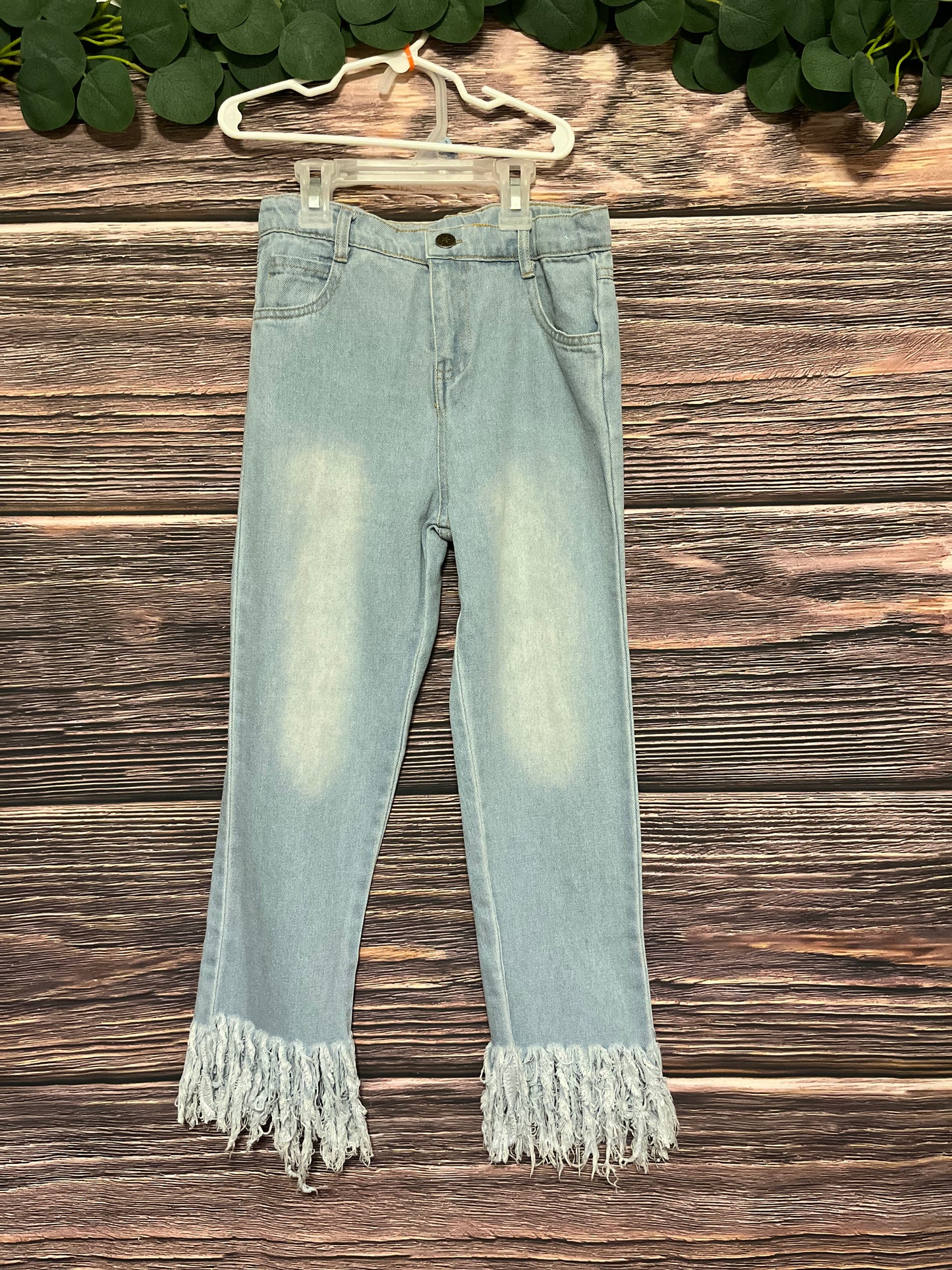 Tassel Crop Denim Jeans