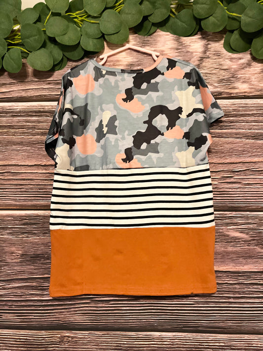 Camouflage Sequins Pocket Shirt