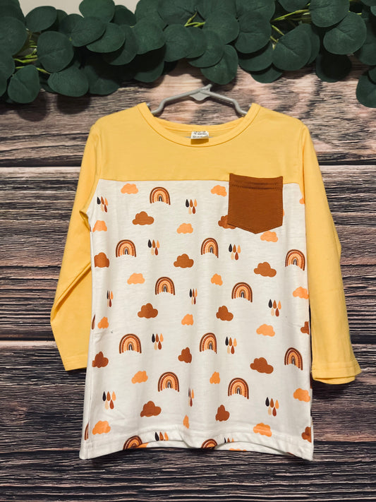 Mustard Rainbow Long Sleeve Tee